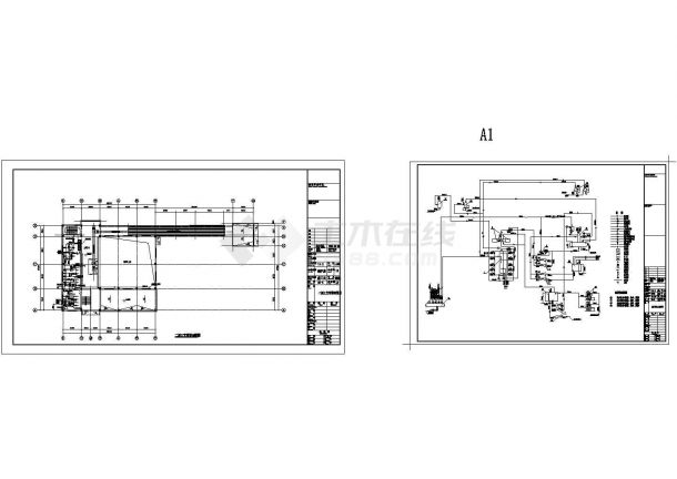 大型集团公司锅炉房设计施工图纸（水处理、电气工艺）-图二