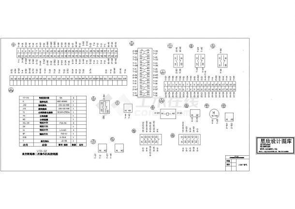 VS1-12真空断路器二次操作机构接线设计cad图纸-图一