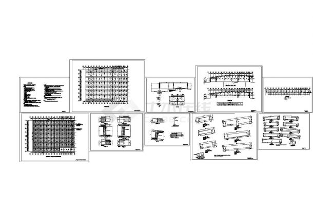 某轻钢屋面详细结构设计cad施工图-图一