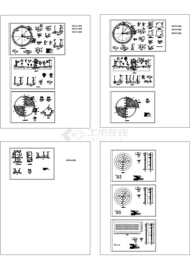 某污水池结构设计cad施工图-图一