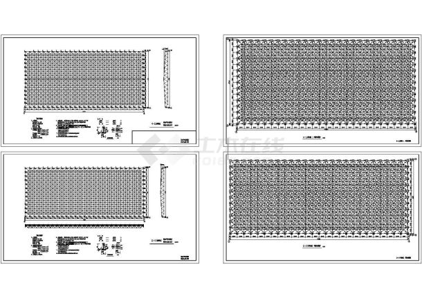 某网架详细结构设计cad施工图-图一