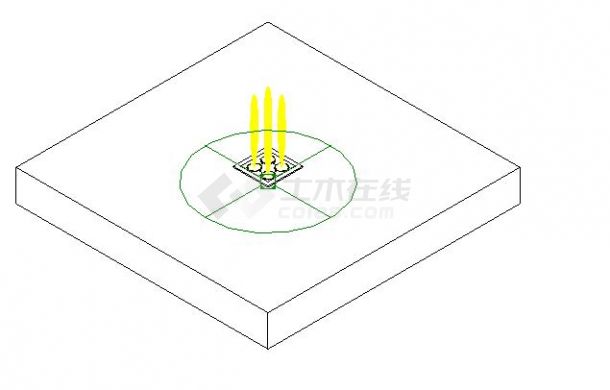  机电-照明设备-室内灯-筒灯-嵌入式-4盏灯方形