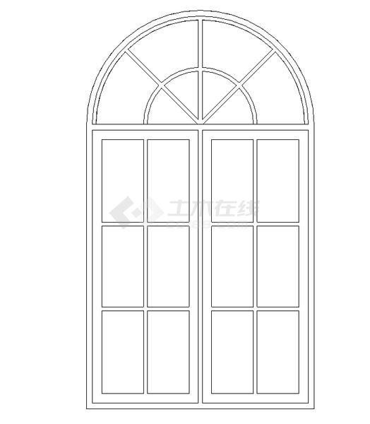 窗- -装饰窗--西式--木格平开窗2
