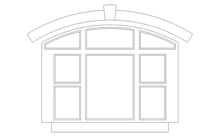 窗- -装饰窗--西式--弧形欧式窗 1