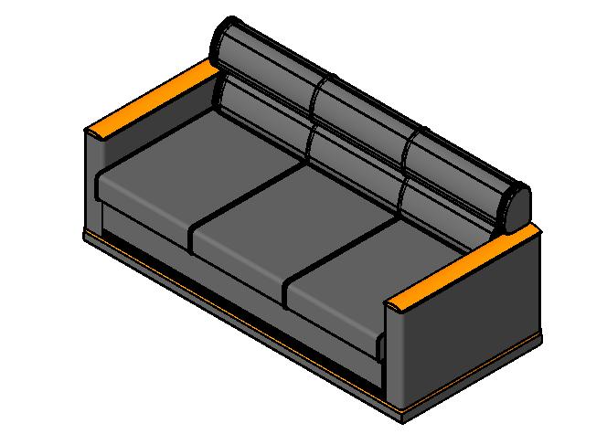 家具-3D-沙发-三人沙发6_图1
