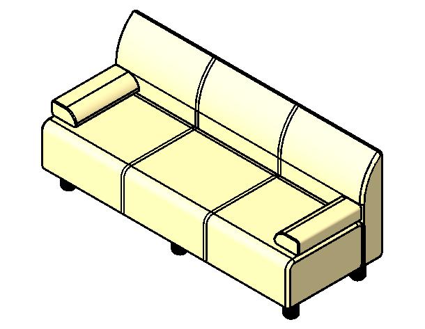 家具-3D-沙发-三人沙发5_图1