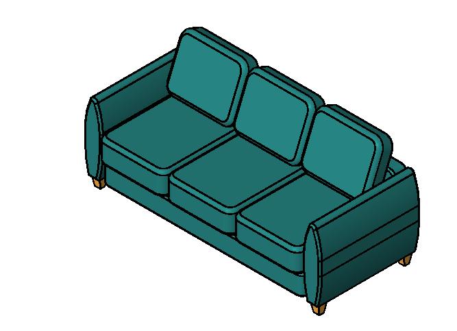 家具-3D-沙发-三人沙发4_图1