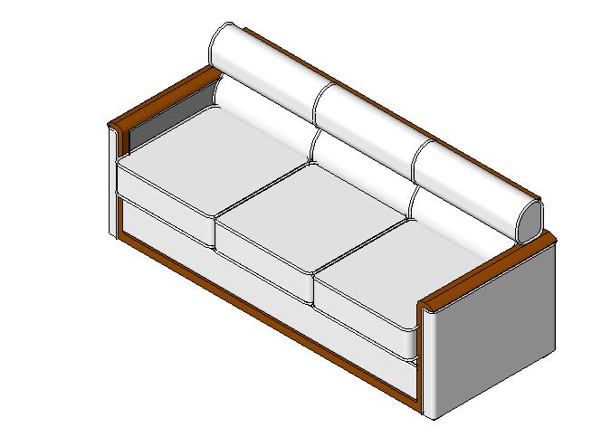 家具-3D-沙发-三人沙发2_图1