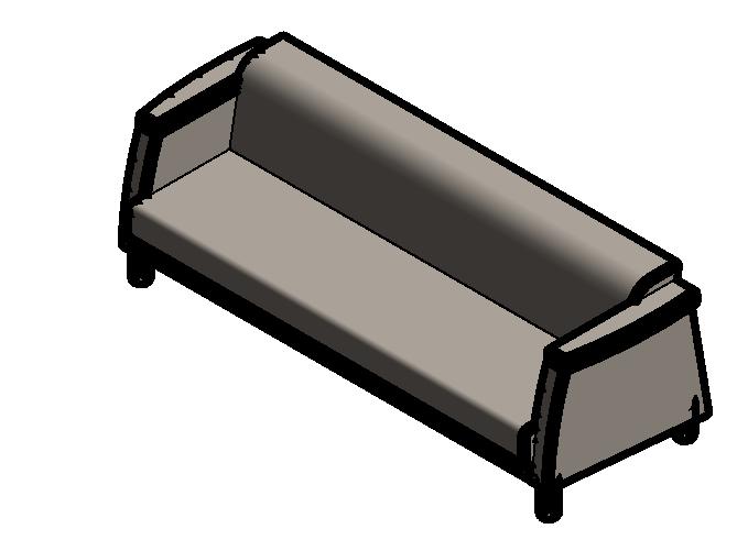 家具-3D-沙发-长沙发1_图1