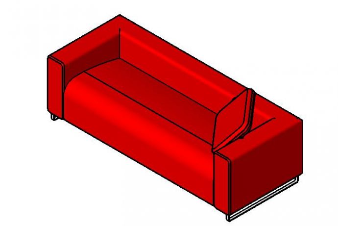 家具-3D-沙发-长沙发2_图1
