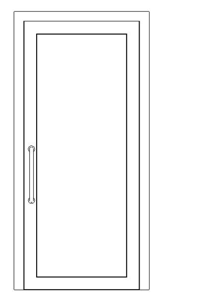   门-普通门-平开门-单扇-单嵌板玻璃门1