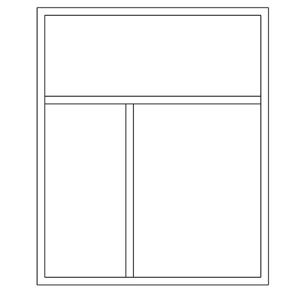 窗- -样板双层双列 - 上部单扇_图1