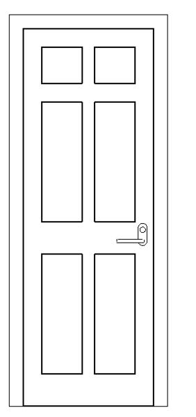   门-普通门-平开门-单扇-单嵌板木门5_图1