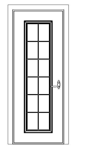   门-普通门-平开门-单扇-单嵌板木门7