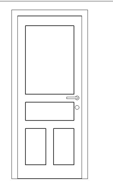   门-普通门-平开门-单扇-单嵌板木门4_图1
