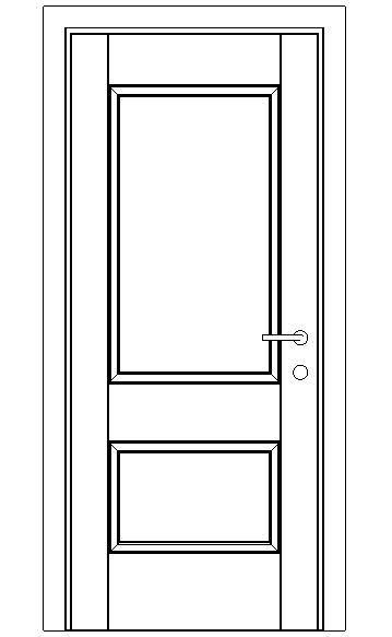  门-普通门-平开门-单扇-单嵌板木门10