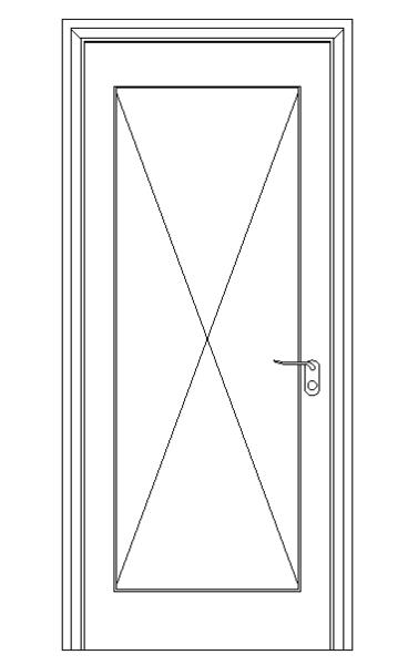  门-普通门-平开门-单扇-单嵌板木门16_图1
