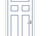  门-普通门-平开门-单扇-单嵌板镶玻璃门7图片1