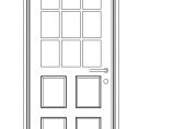  门-普通门-平开门-单扇-单嵌板镶玻璃门15图片1