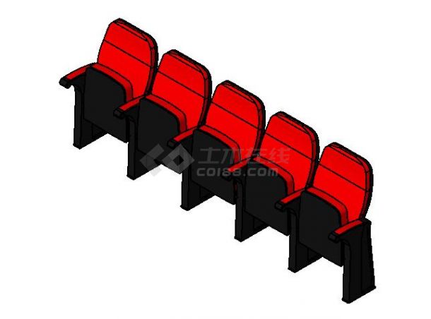 家具-3D-桌椅-椅子-排椅-剧院座椅 3