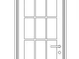  门-普通门-平开门-单扇-单嵌板镶玻璃门12带圆顶图片1