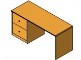 家具-3D-桌椅-桌子-办公桌带抽屉1图片1