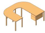 家具-3D-桌椅-桌子-办公桌-U 型图片1