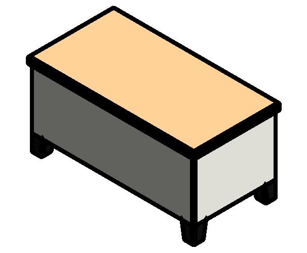 家具-3D-桌椅-桌子-办公桌带抽屉2