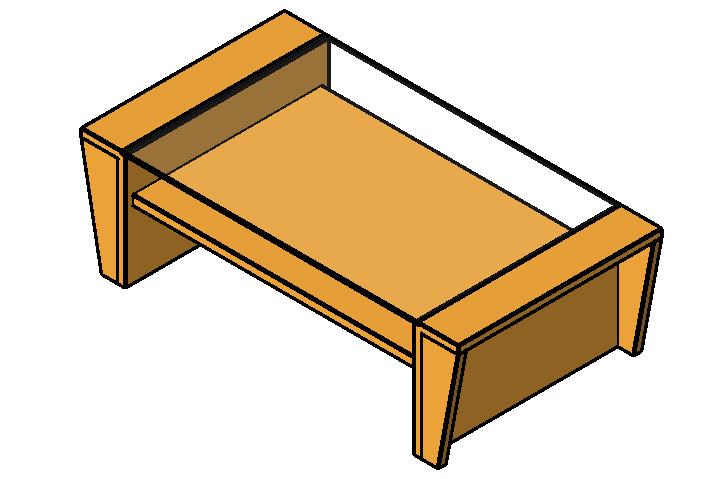 家具-3D-桌椅-桌子-玻璃茶几 - 矩形2