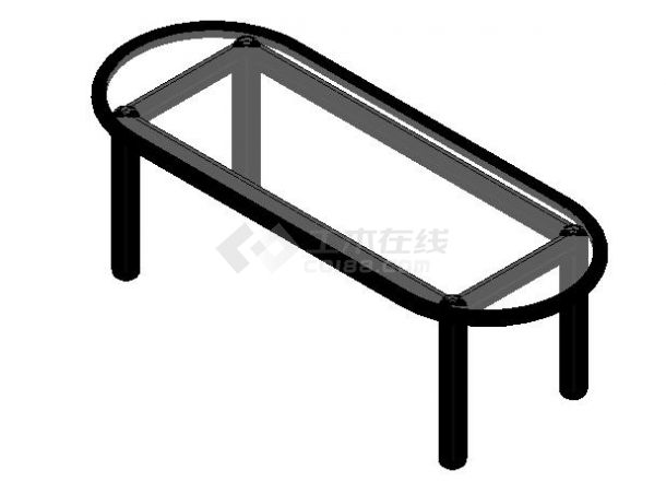 家具-3D-桌椅-桌子-餐桌 - 椭圆形