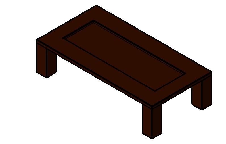 家具-3D-桌椅-桌子-茶几 - 矩形 1