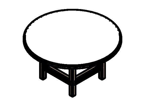 家具-3D-桌椅-桌子-餐桌 - 圆形_图1