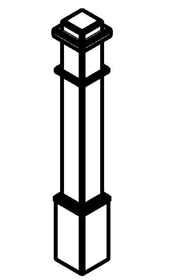 普通栏杆支柱 - 中心柱