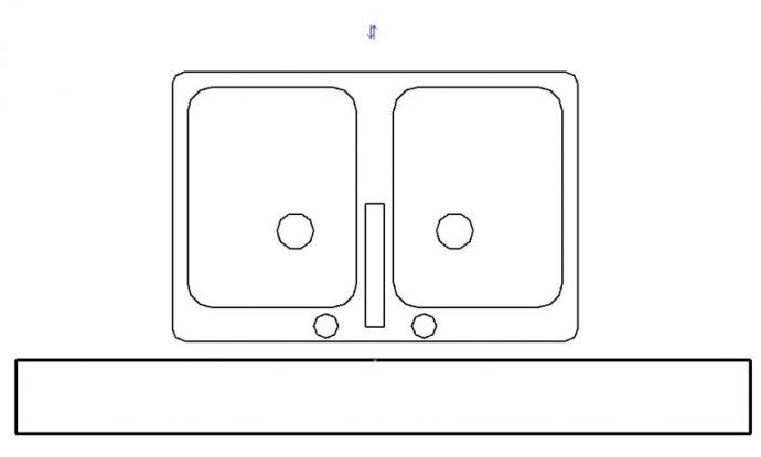  卫浴-常规卫浴-污水槽-水槽-双槽-2D_图1