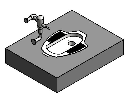  卫浴-常规卫浴-蹲便器2-3D_图1