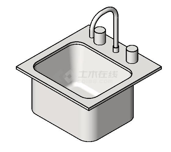  卫浴-常规卫浴-污水槽-厨房水槽-独立式-3D