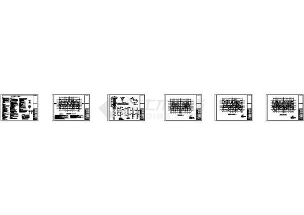 [重庆]六层砖混结构工挖孔桩基础施工图，6张图纸。-图一