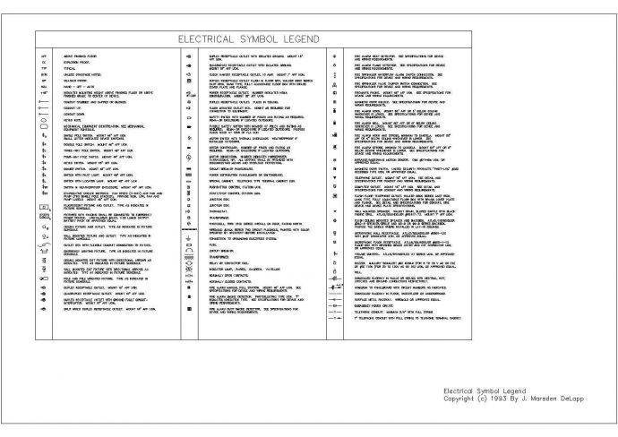 国外电气符号及说明cad图纸_图1