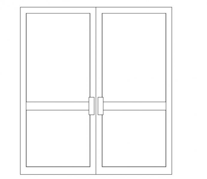 幕墙-门窗嵌板-门嵌板_双嵌板无框铝门_图1