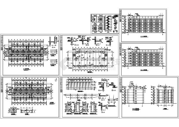 某中学宿舍楼建筑施工图（CAD，8张图纸）-图一