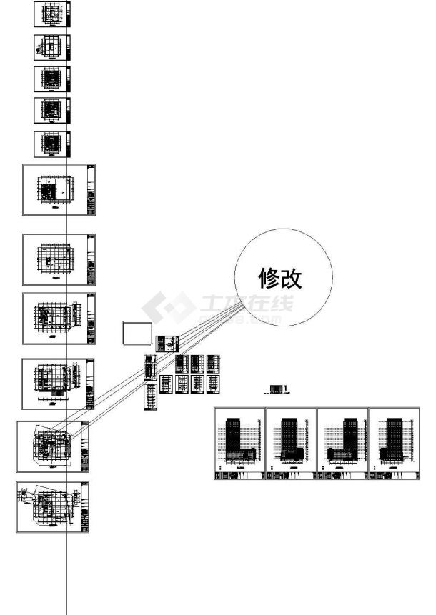 [重庆]现代风格高层玻璃幕墙知名酒店建筑施工图（含效果图）-图二