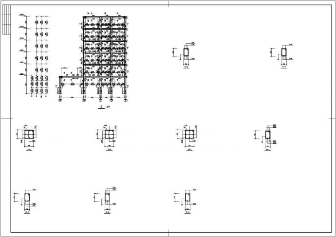 六层临街商住楼建筑结构毕业设计图纸（计算书、施组、部分建筑、结构图）_图1