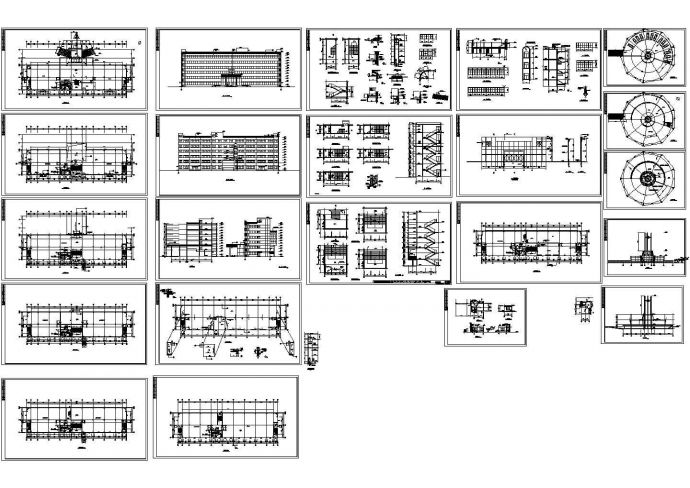 实业公司六层办公楼、标志建筑、大门设计图_图1
