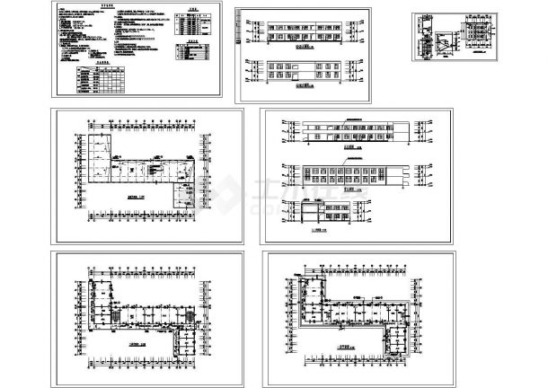 某1130平方米两层砖混结构小学教学楼建筑设计方案图纸-图一