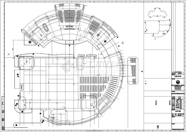 盐城图书馆建筑施工CAD图纸，含建筑设计施工说明-图一