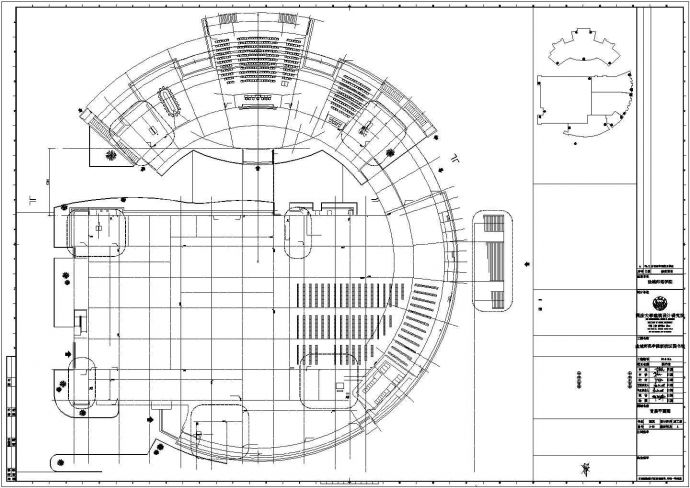 盐城图书馆建筑施工CAD图纸，含建筑设计施工说明_图1