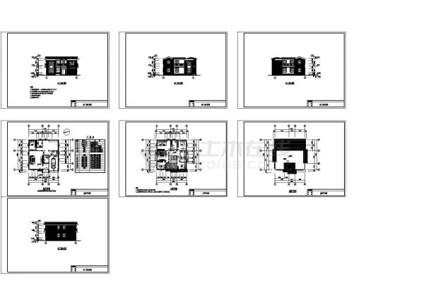 某2层农村自建小别墅建筑设计cad施工图纸（长11.6米 宽11.6米）-图一