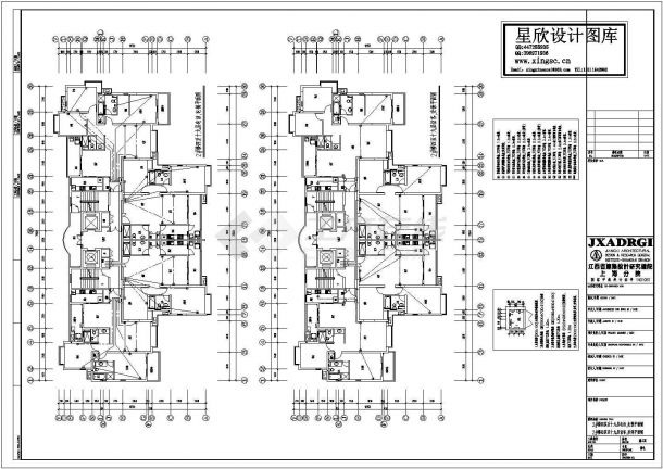 某建筑内部标准层弱电系统方案设计施工CAD图纸-图一