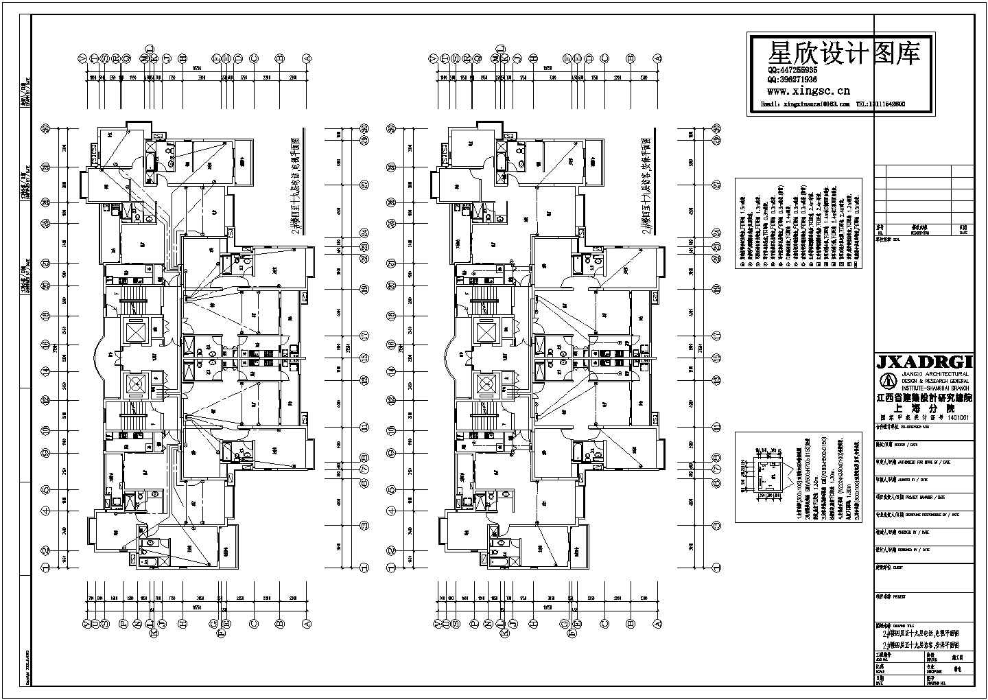 某建筑内部标准层弱电系统方案设计施工CAD图纸