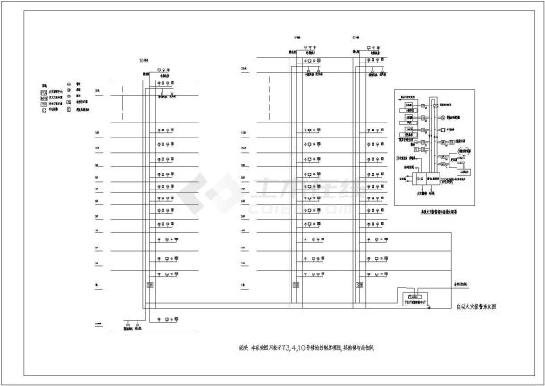 某建筑水利厅消防系统完整方案设计施工CAD图纸-图一